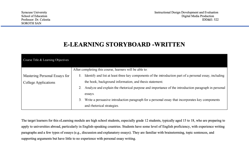Image of storyboarding